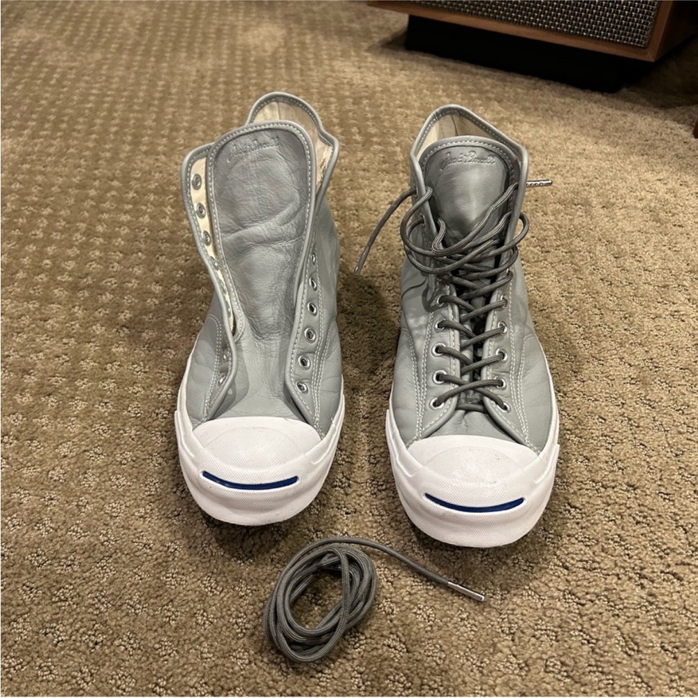 Converse Gray and White Canvas Sneakers